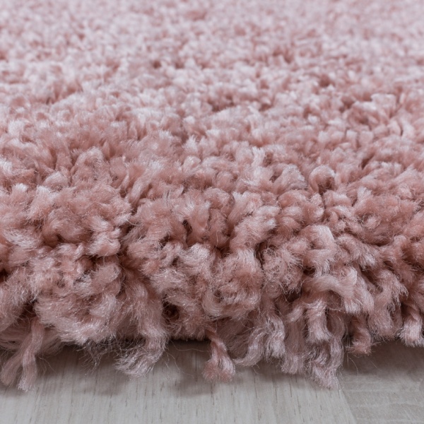 Longflor Hochflor Teppich Super Weich Rosa Schlafzimmer Jugendzimmer Wohnzimmer